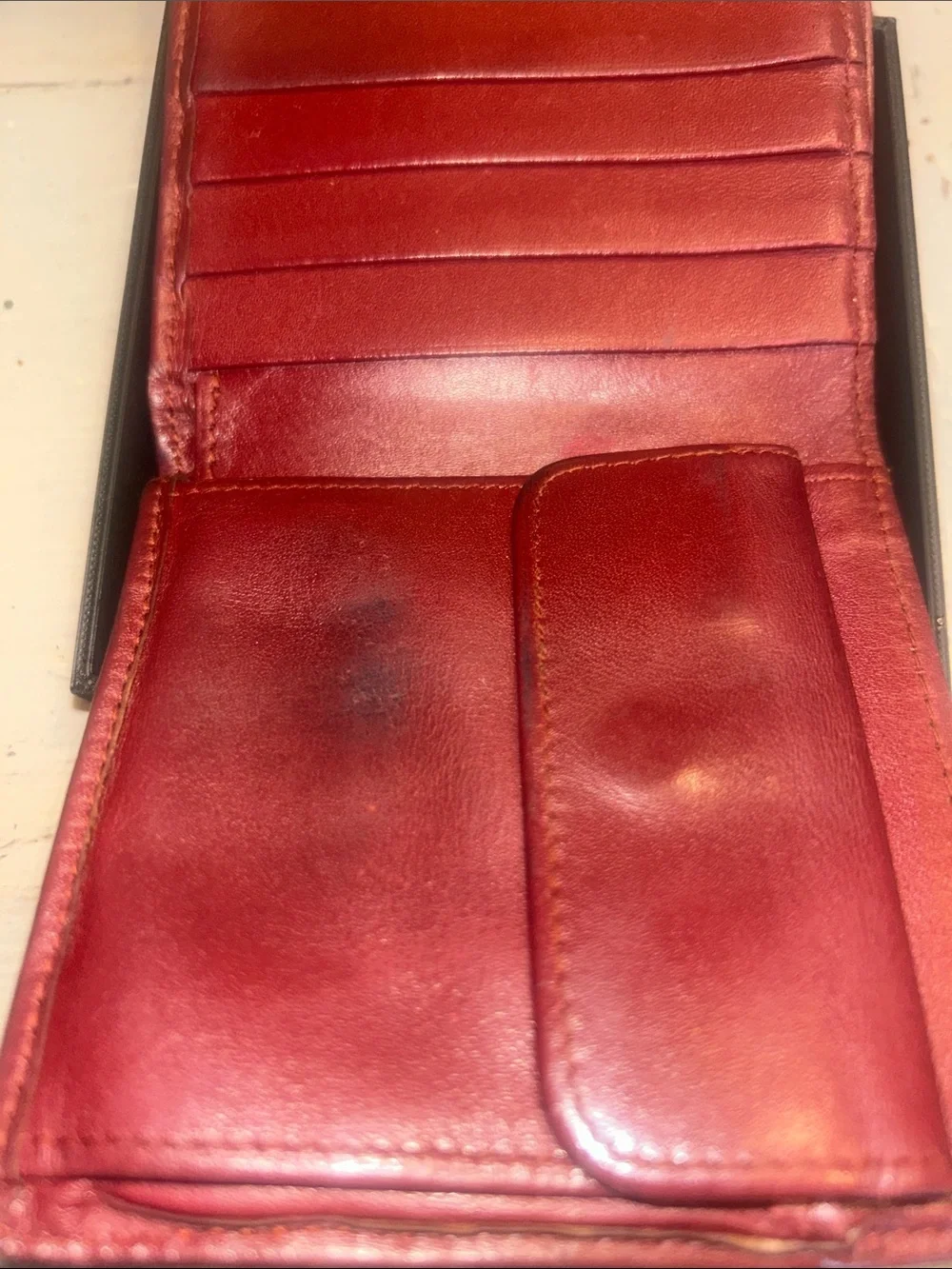 Cartier 1990’s Vintage Burgundy Leather Bifold Wallet